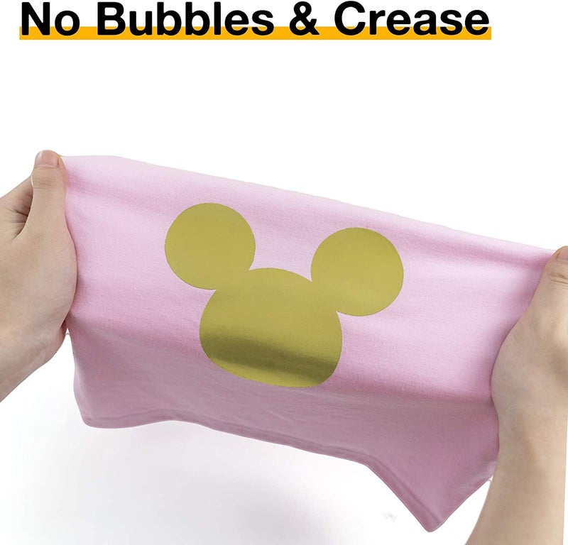 HTVRONT HTV Vinyl Rolls Heat Transfer Vinyl - 12" x 20ft Gold HTV for Shirts, Iron on Vinyl for All Cutting Machines - Easy to Cut & Weed for DIY Heat Transfer Design (Gold) - Image 4